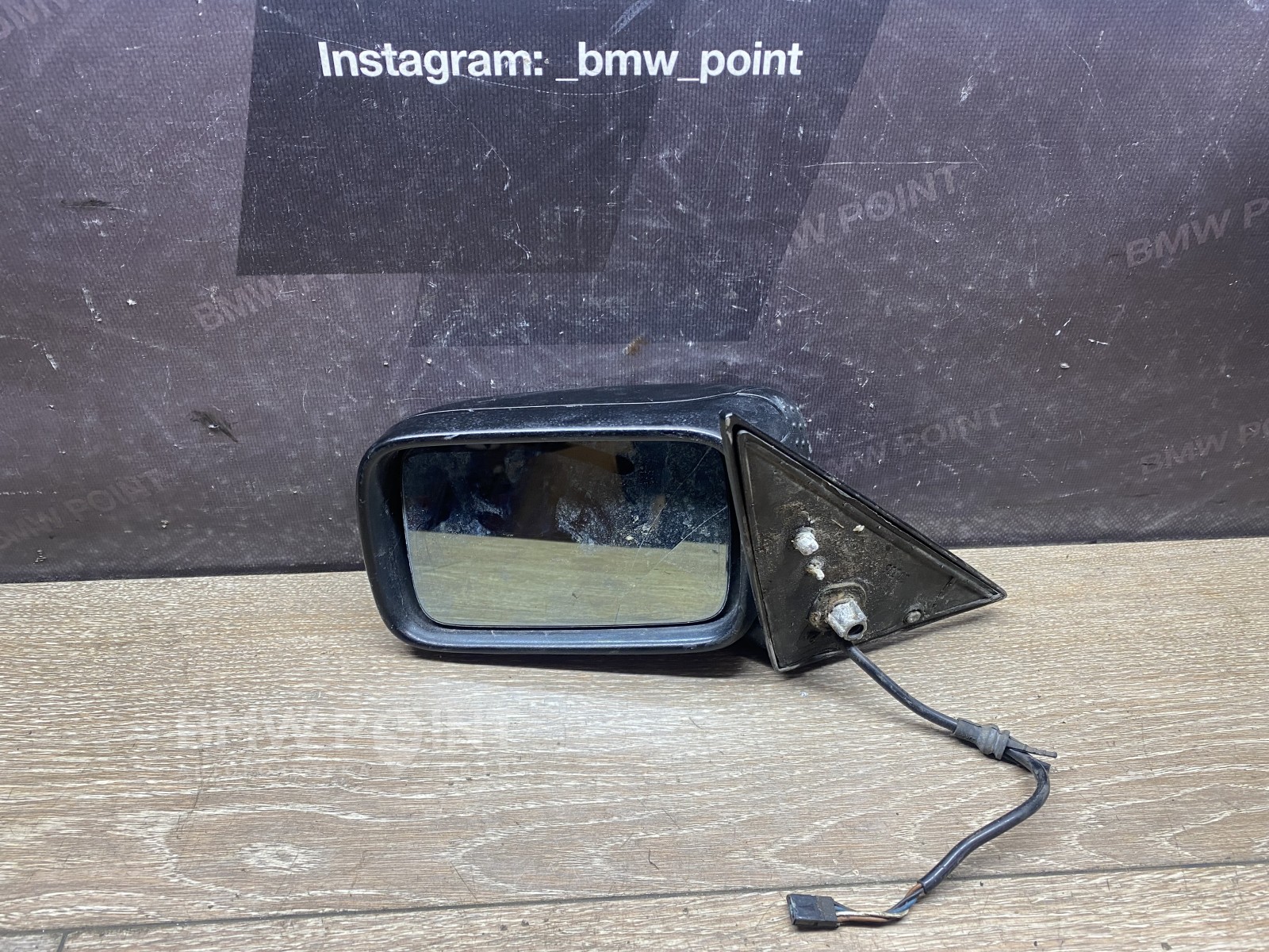 Дзеркало заднього виду бічне BMW E34 ліве дорестайл